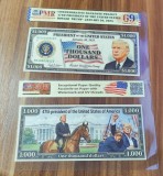 1.000 dollari 2025 proiect bancnota commemorativa REPRODUCERE pe hartie cu filigran si fire UV