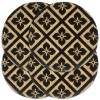 VidaXL Naproane, 4 buc., negru, 38 cm, iută, rotund