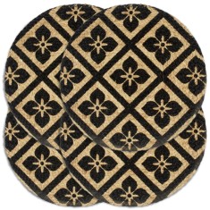 vidaXL Naproane, 4 buc., negru, 38 cm, iută, rotund 133868