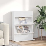 vidaXL Raft pentru reviste cu raft Alb 70 x 41 x 96 cm Lemn compozit 899535