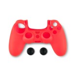 Husa silicon + thumbgrips - PlayStation 4 - Rosu - EAN 5207011010393 (T)