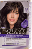 Loreal Paris EXCELLENCE CREME Vopsea de păr permanentă cu amoniac 4.11, 1 buc, L&rsquo;oreal Paris