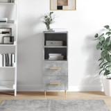 vidaXL Servantă, gri beton, 34,5x34x90 cm, lemn compozit