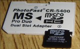 Adaptor dual micro SD la Memory Stick Pro Duo pentru Playstation PSP,