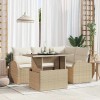 VidaXL Set de canapele pentru grădină 5 pcs Bej 100 x 55 x 73 cm 3357374