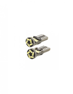 Set 2 bec led auto W5W Canbus T10 cu 15smd 150 lm 12v foto