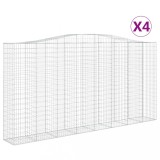 Cumpara ieftin Cosuri gabion arcuite, 4 buc 400x50x200/220 cm, fier galvanizat