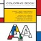 Coloring Book - Alphabet Mondrian Style: Letters: A B C D E