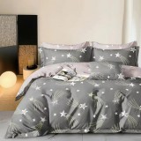 LENJERIE DE PAT PERCALLE IMPRIMAT (PRC133) - king size 6 piese cu husa