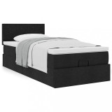 Gossi cadru pat otoman cu saltea tesatura neagra 90x200cm