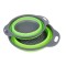 Set 2 strecuratori pliabile din silicon alimentar cu manere, fund antiaderent si antialunecare, rotunda, doua dimensiuni