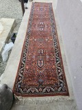 Covor vechi oriental Sarough 363 x 83 cm Sarugh tesut de mana