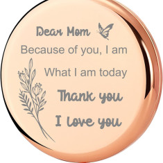 Cadouri personalizate pentru mama | Mulțumesc gravat oglindă compactă cadouri pe
