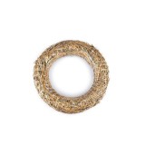 Coronita din paie decorabila Crisalida, rotunda, diametru 30 cm, Ivory