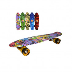 Placa skateboard, roti silicon, Grafitti foto