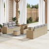 VidaXL Set de canapele pentru grădină Manual 10 pcs bej și gri deschis 3363532