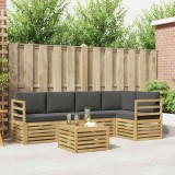 vidaXL Set de canapele de exterior 6 pcs Alb și antracit 3391857