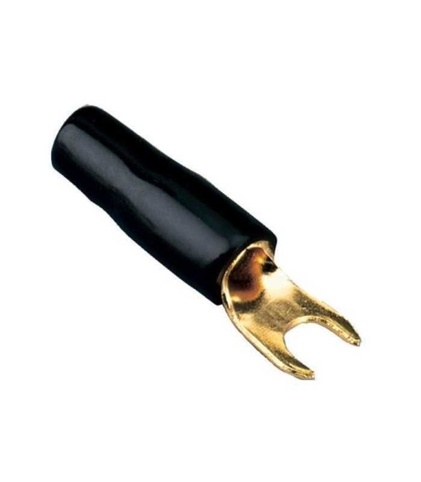 Papuc Terminal tip furca 20mm2 M4 aurit izolat negru ACV 30.4420-03