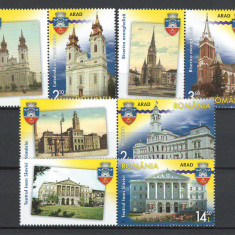 Romania 2014 - LP 2011 b nestampilat - Orasele Romaniei, Arad - serie + vinieta