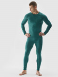 Lenjerie termoactivă fără cusături (colanți) pentru bărbați - verde marin, 4F Sportswear