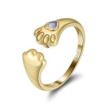 Cumpara ieftin Inel reglabil argint 925, JW1758, model labuta, placat cu aur