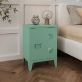 Noptiera Inari cu maner pe stanga otel verde pastel mat [en.casa] HausGarden Leisure