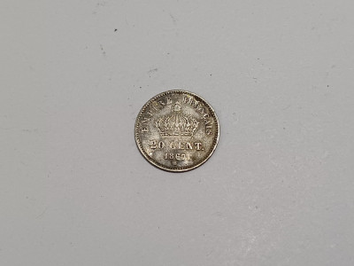 Franța- 20 centimes 1867 BB Strasbourg Napoleon lll foto