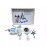 Cumpara ieftin Tavita pentru Mot cu 6 Piese - Mickey Rege la Castel - TPM73 Alb cu Albastru Deschis