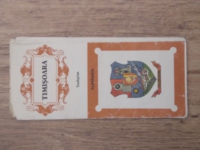 Harta orasului Timisoara limba germana plan strazi ghid turistic foto