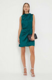 Abercrombie &amp; Fitch rochie culoarea verde, mini, drept