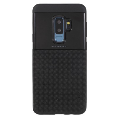 Husa samsung galaxy s9 ipaky elegant grid design tpu hybrid negru foto