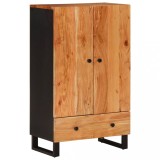 Cumpara ieftin Dulap cu sertar, 60x33x100 cm, lemn masiv de acacia si fier