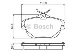 Set placute frana,frana disc CITROEN C6 (TD) (2005 - 2016) BOSCH 0 986 494 243