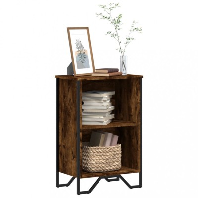 Gossi biblioteca, stejar fumuriu, 50x31x74,5 cm, lemn prelucrat foto