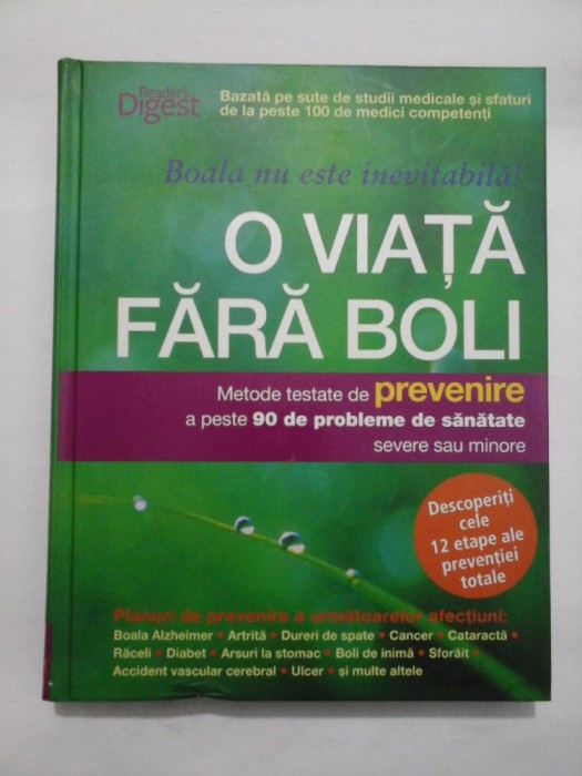 O VIATA FARA BOLI Metode testate de prevenire a peste 90 de probleme de sanatate severe sau minore - Reader&#039;s Digest