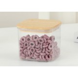 Cutie de Depozitare Alimente, Flippy, 0.5 L, cu capac, 10x10x8 cm, transparenta-maro