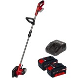 Einhell GE-LE 18/190 Li PXC + Twinpack + 4514095 - Trimmer gazon 36.4-45 mm cutite de plastic + Set 2 acumulatori si incarcator Li-Ion 18 V 4 Ah
