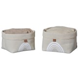 Set 2 Cosuri de depozitare LOVE IT STORE IT, Pliabile, Bej - RESIGILAT