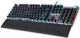 Cumpara ieftin Tastatura Gaming iBox Aurora K-3, Mecanica, Iluminata, USB (Negru/Argintiu), i-BOX