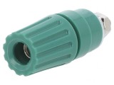 Soclu Banană Verde 4mm 35A 60VDC Poliamidă, HIRSCHMANN