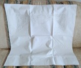 Fata de perna, Vintage din bumbac cu broderie manuala