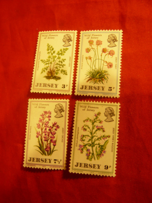 Serie Jersey 1972 - Flora , 4 valori