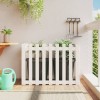 Pat Inaltat Gradina Gossi, Lemn Pin Tratata, 100x50x70cm, Design Gard Alb. Jardiniera Terasa, Ghiveci Exterior