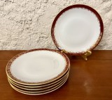 6 FARFURII DIN PORTELAN- MARCAJ EPIAG D.F. PORCELAINE FINE DE BOHEME CARSBAD D19CM