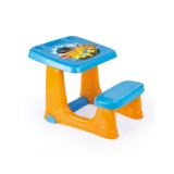 Masuta Studiu Copii cu Scaun Hot Wheels EDC, Plastic Rezistent, Compartimente Rechizite, 2 Ani+