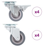 Gossi roti pivotante, 8 buc., 50 mm