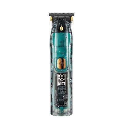 Masina de tuns profesionala, cu lame din inox, multifunctionala, rezistenta la apa, incarcare USB, afisaj LED, verde foto