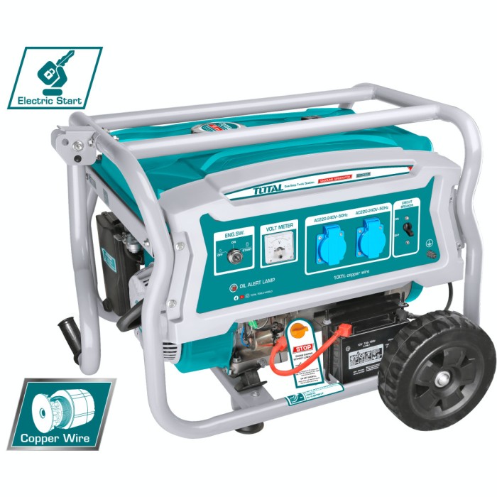 TOTAL - GENERATOR BENZINA - 3500W PowerTool TopQuality