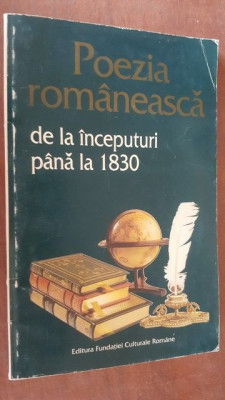 Poezia romaneasca de la inceputuri pana la 1830 foto