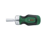 BOSCH Surubelnita scurta cu clichet cu 6 biti, 37 mm diametru maner, crom vanadiu